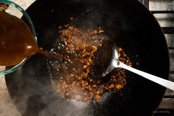 making mapo sauce | sharefavoritefood.com