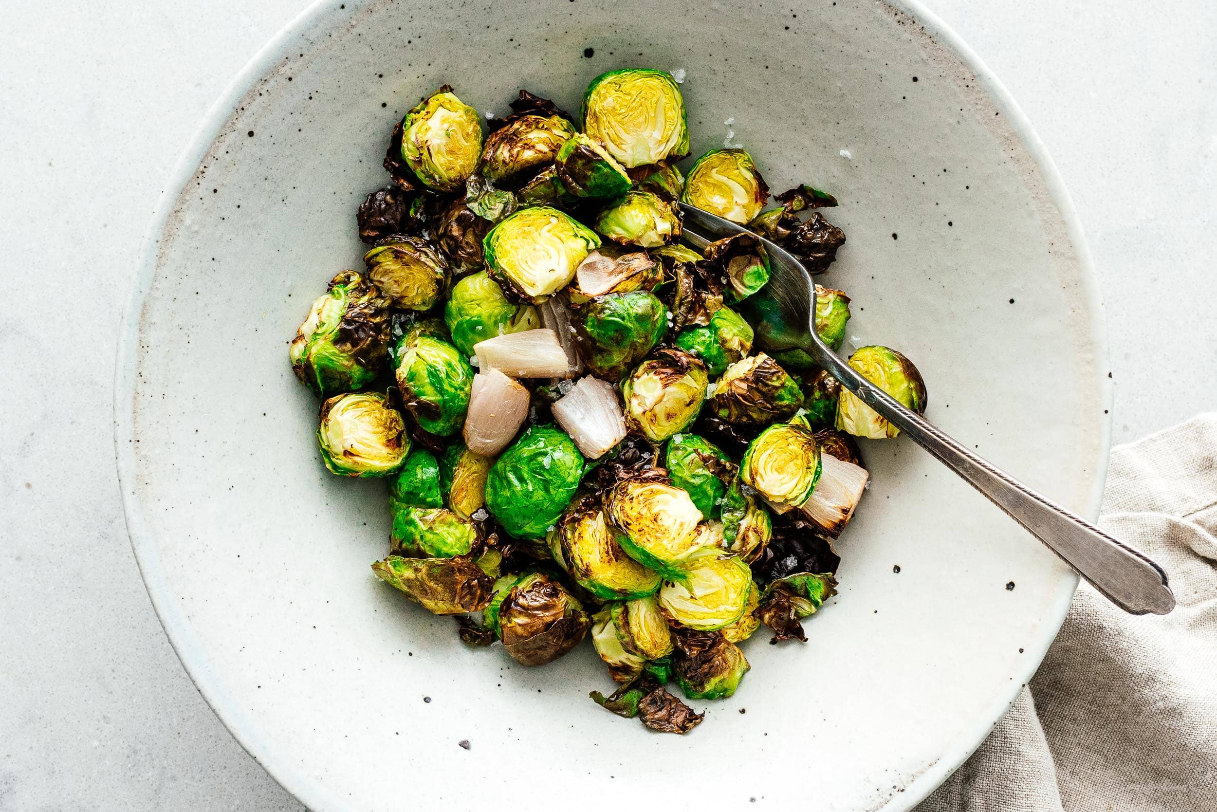 Air Fryer Roasted Brussels Sprouts | sharefavoritefood.com