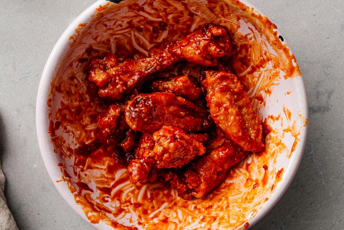 tossing korean fried chicken | sharefavoritefood.com