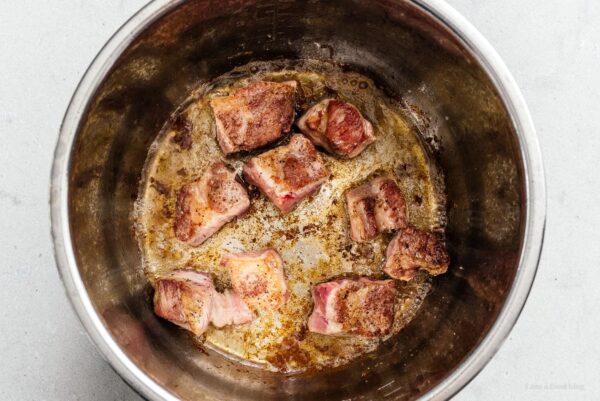 browning pork in instant pot | sharefavoritefood.com