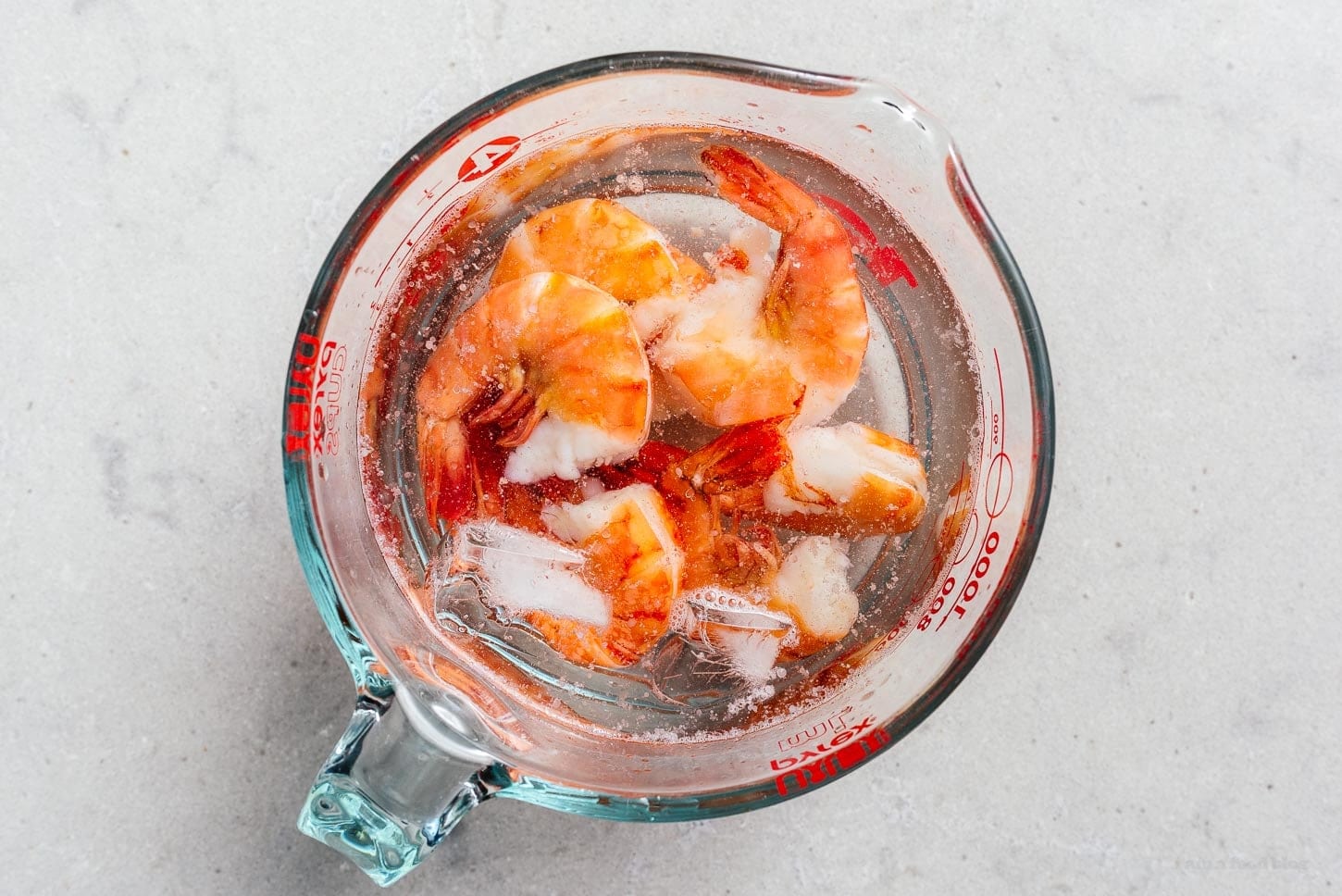 shrimp in an icebath | sharefavoritefood.com